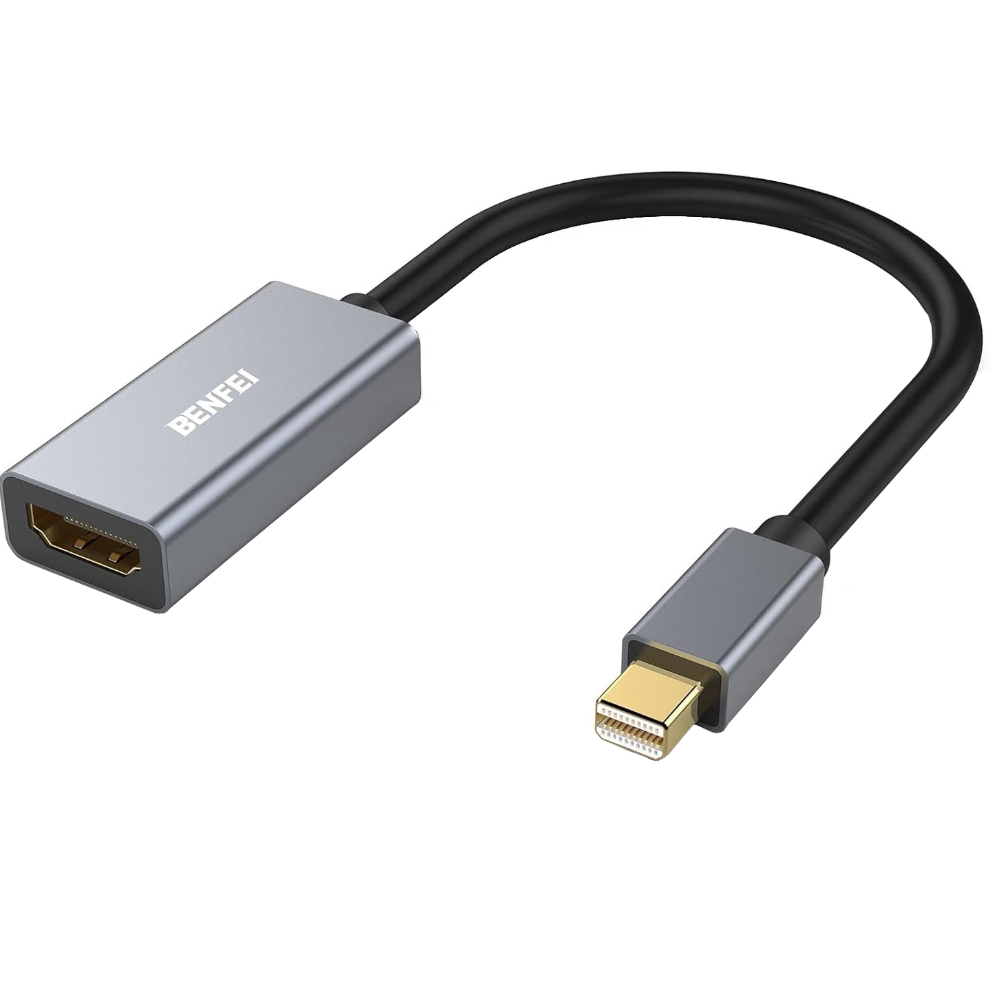 Adaptador de Video Benfei, MiniDisplayPort - HDMI, Gris