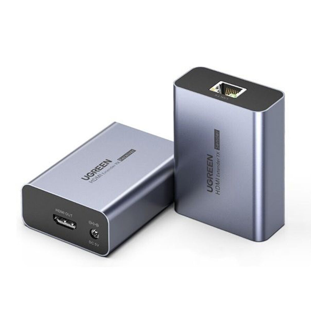 Adaptador de Video UGREEN CM455 (20519EU), HDMI - RJ45, 1080P, Gris