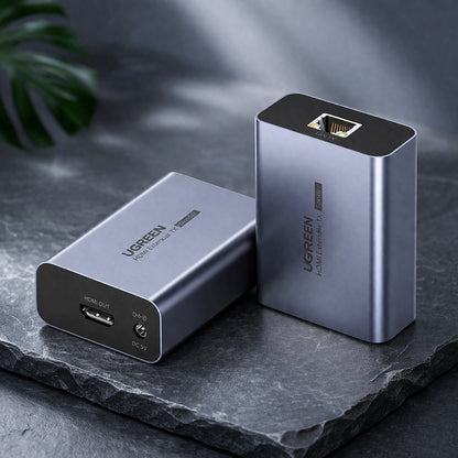 Adaptador de Video UGREEN CM455 (20519EU), HDMI - RJ45, 1080P, Gris