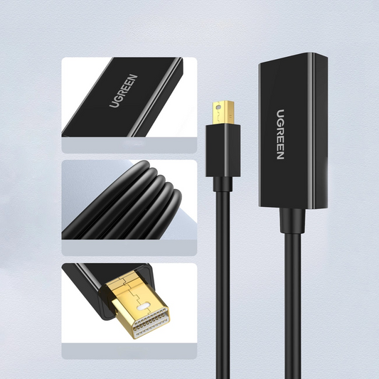 Adaptador de Video UGREEN MD112, MiniDisplayPort - HDMI, Negro
