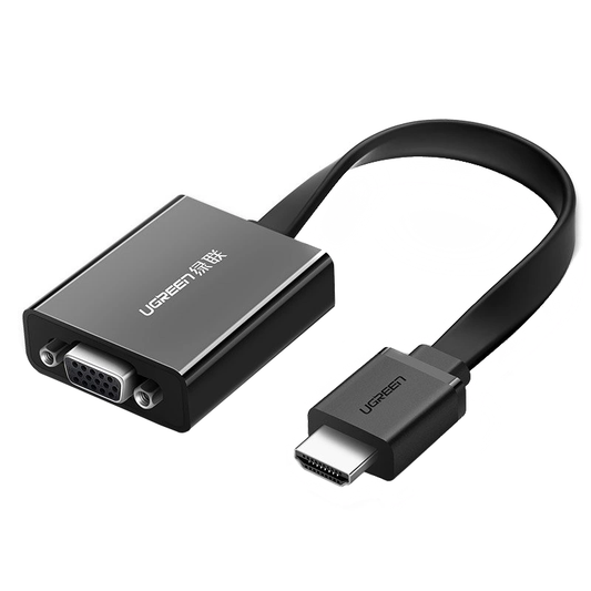Adaptador de Video UGREEN MM103 (40248), HDMI - VGA, 1080P, Negro