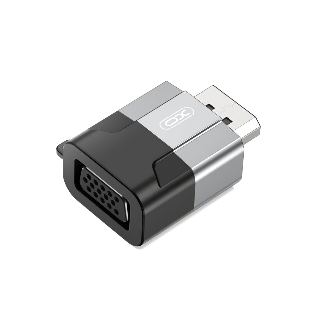 Adaptador de vídeo XO Design GB016, DisplayPort - VGA, Gris 