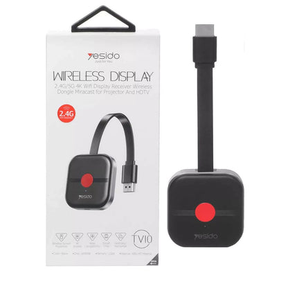 Adaptador Multimedia Inalámbrico Yesido TV10, Negro