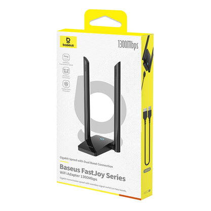 Adaptador inalámbrico Baseus FastJoy, doble banda, Wi-Fi 6, 1300Mbps, negro B01317600111-05 