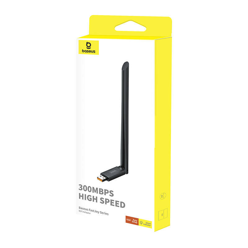 Baseus FastJoy BS-OH172 Wireless Adapter, 300Mbps, Black B01317600111-01