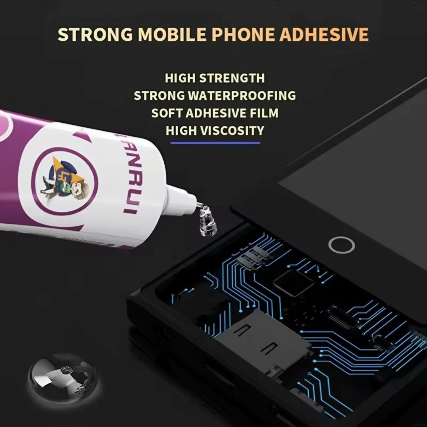 Adhesivo Líquido Lanrui I9, 55ml, Transparente