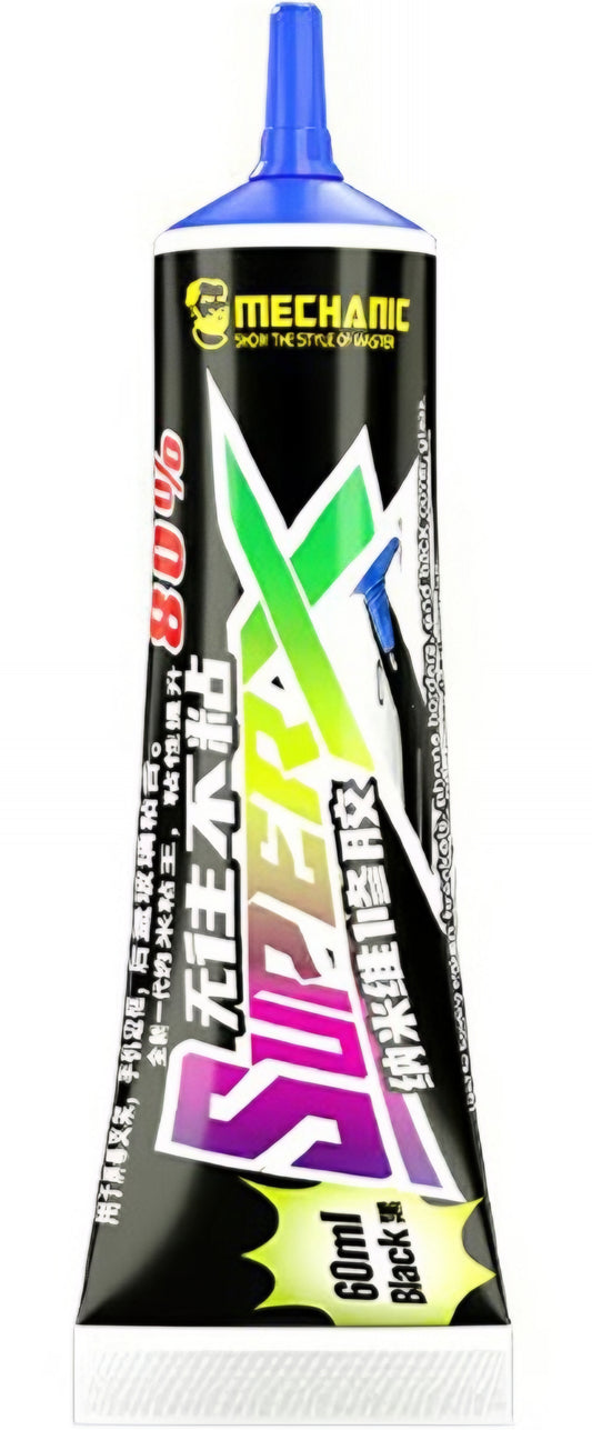 Adhesivo Líquido Mechanic Super X, 60ml, Negro