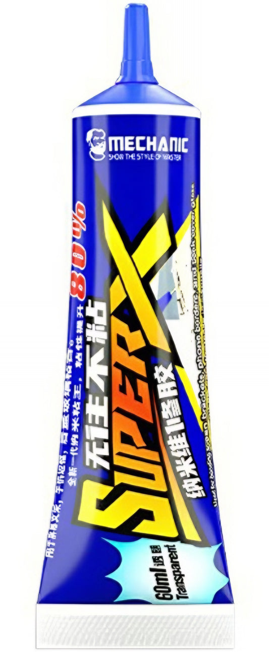 Adhesivo Líquido Mechanic Super X, 60ml, Transparente