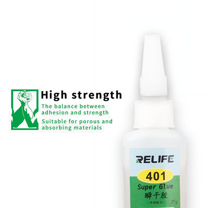 Adhesivo Líquido Super Glue Relife RL-401, 20ml
