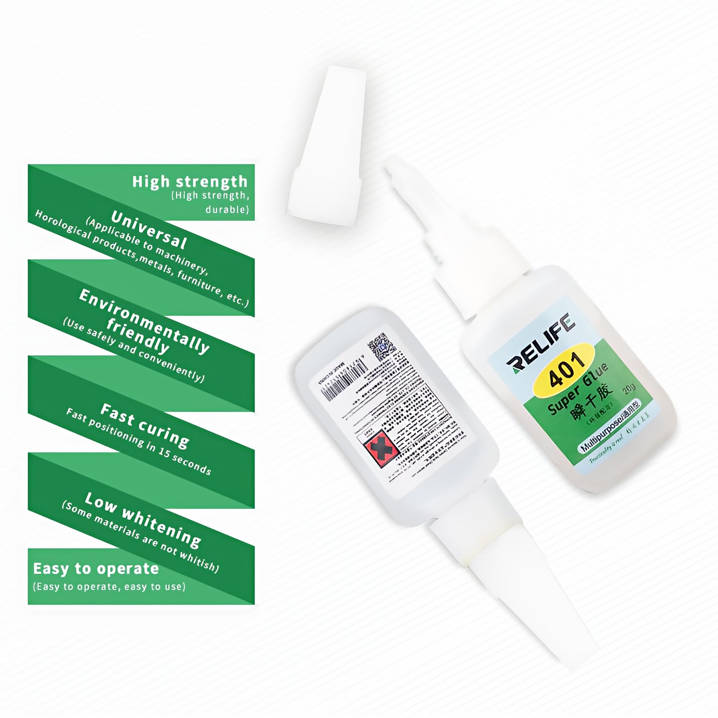 Adhesivo Líquido Super Glue Relife RL-401, 20ml
