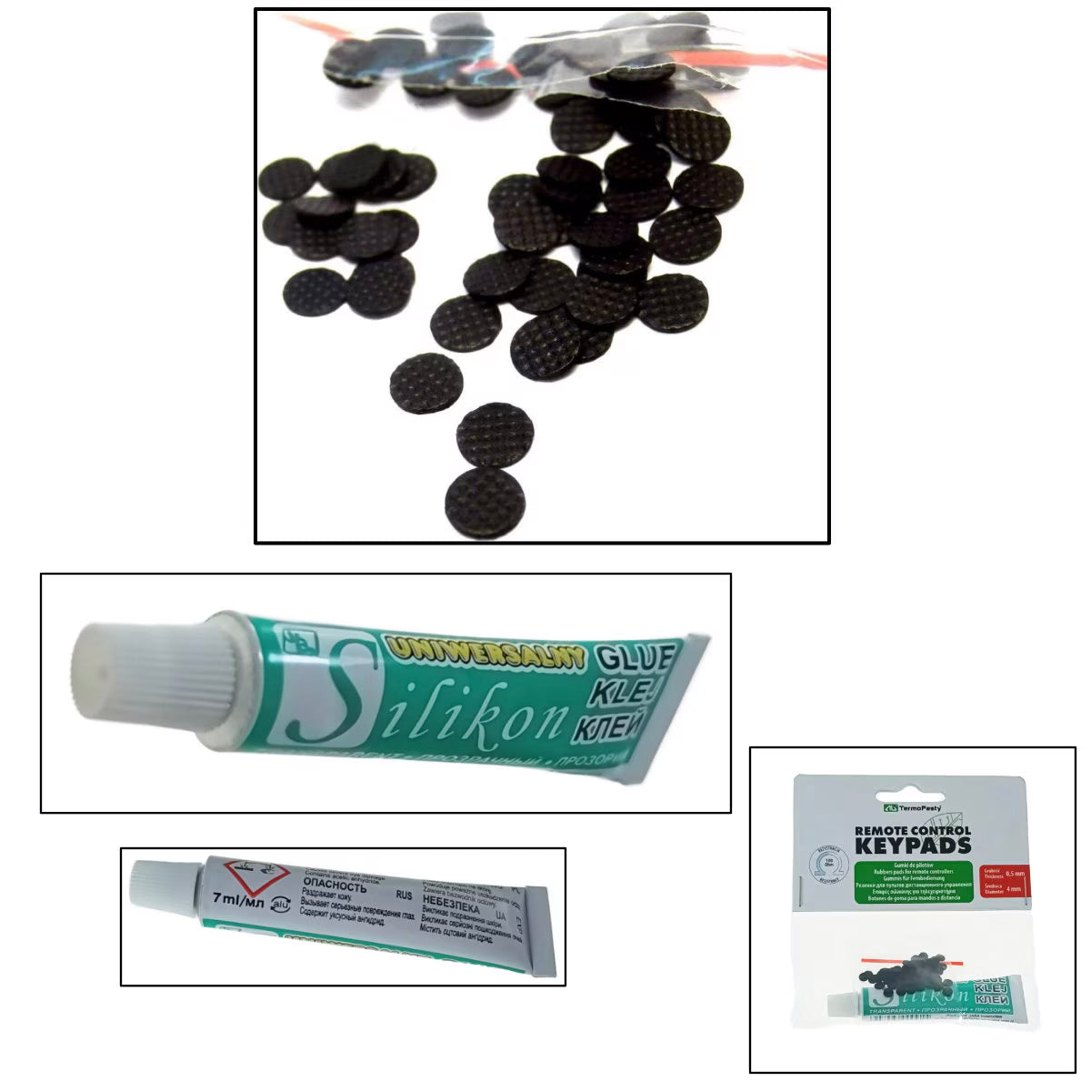 Adhesivo Líquido AG Termopasty para Mando a Distancia, 14.8g, Set de 100 Botones ART.AGT-021