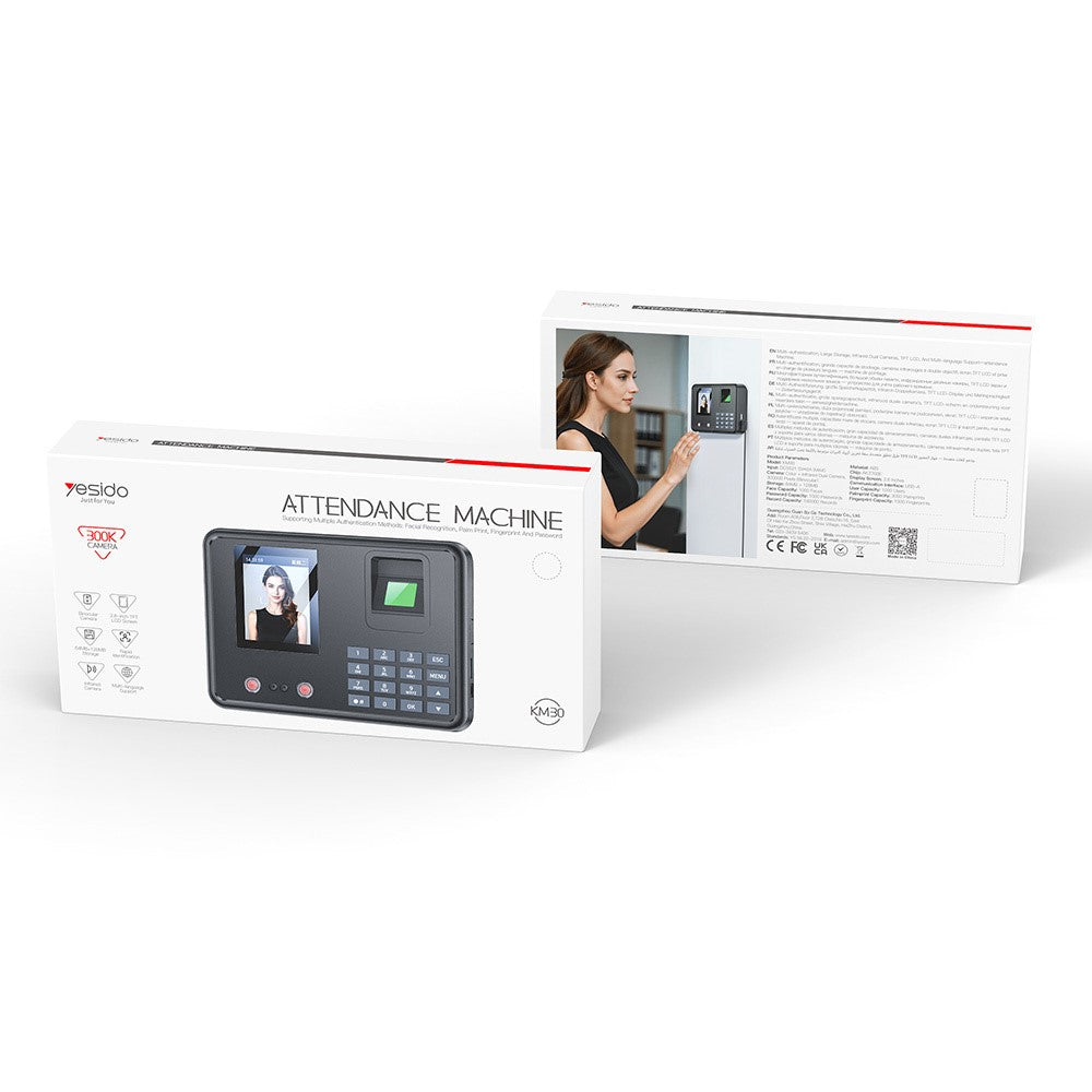 Dispositivo de Registro Biométrico Yesido KM30, Negro