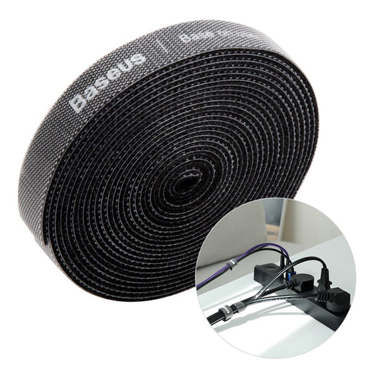 Organizador de Cables Baseus Circle, Velcro, 3m, Negro ACMGT-F01