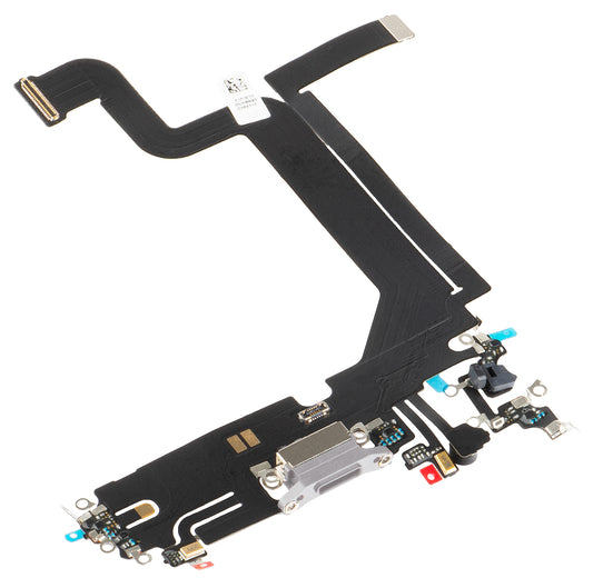 Diadema con conector de carga - Micrófono Apple iPhone 14 Pro Max, plateado 