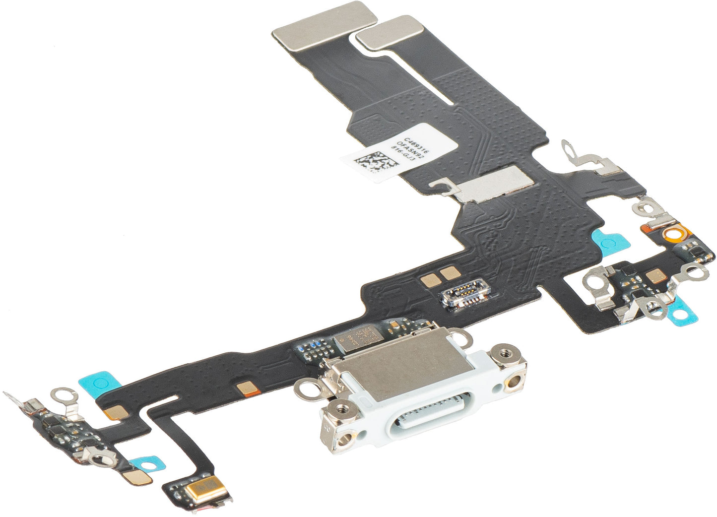 Cinta con Conector de Carga - Micrófono Apple iPhone 15, Plateado