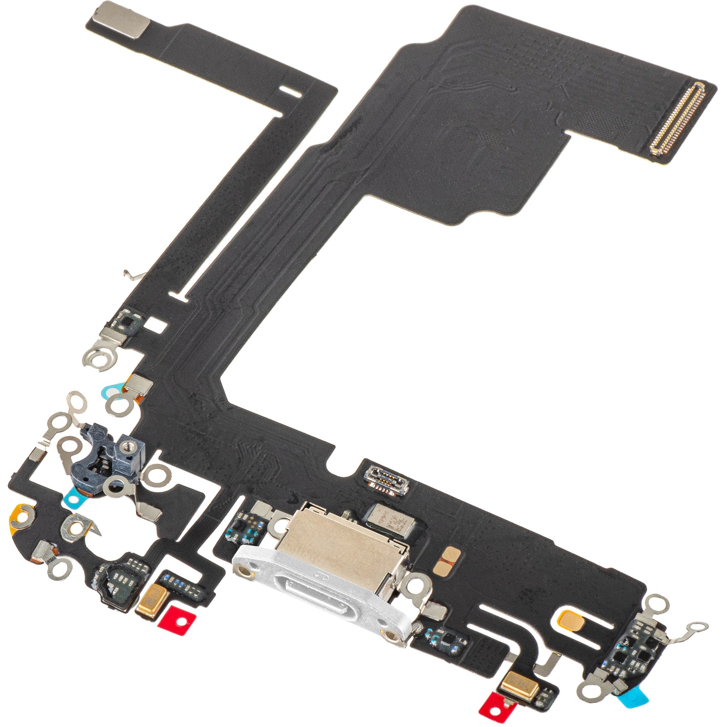 Cinta con Conector de Carga - Micrófono Apple iPhone 15 Pro, Plateado