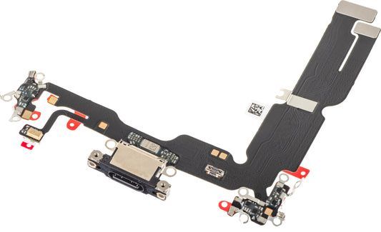 Cinta con Conector de Carga - Micrófono Apple iPhone 15 Plus, Negro