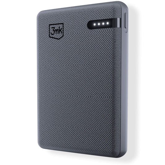 Batería Externa 3MK Pocket, 5000mAh, 12W, 1 x USB-C, Gris