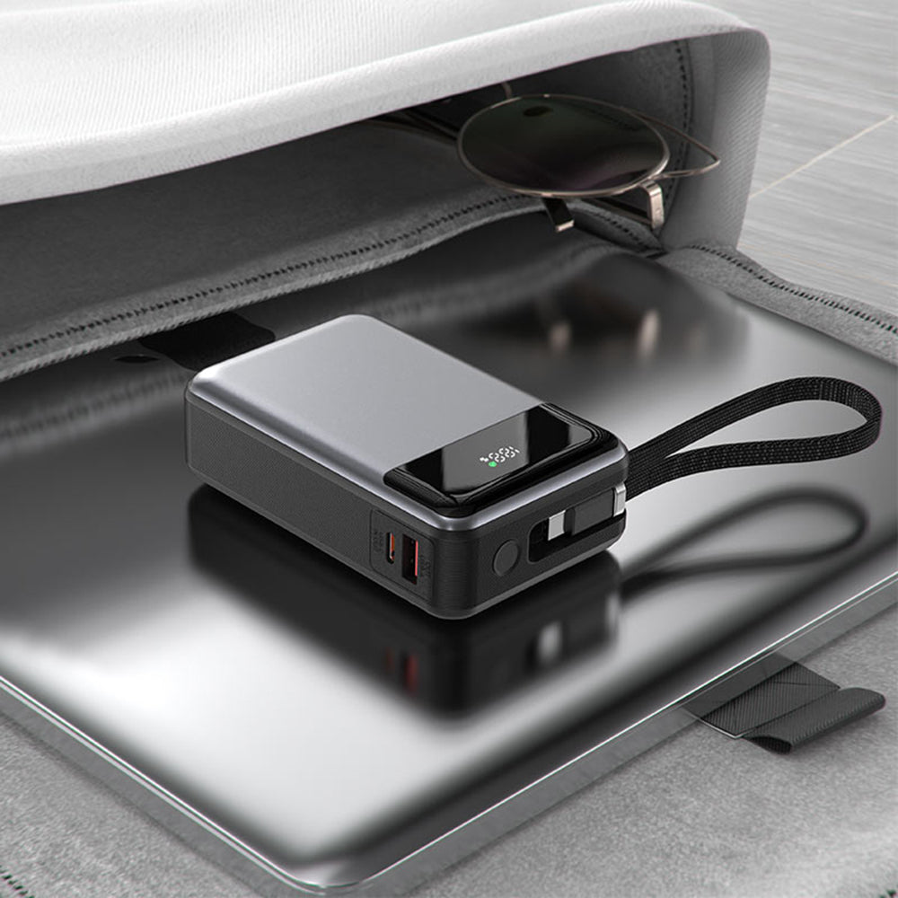 Batería Externa Acefast M21, 20000mAh, 65W, QC + PD, 1 x USB-A - 2 x USB-C, Negra