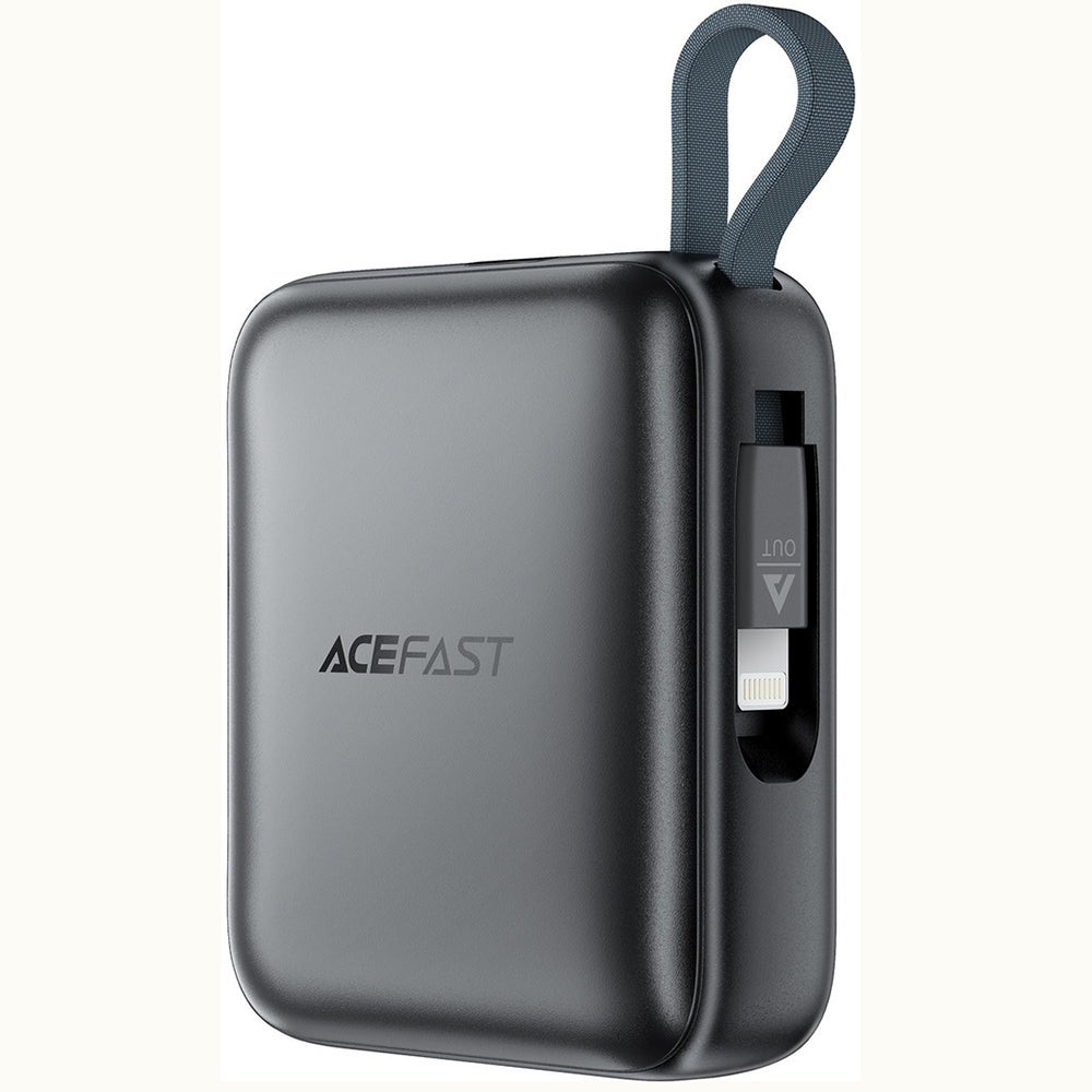 Batería Externa Acefast M23, 10000mAh, 22.5W, QC + PD, 1 x Lightning - 2 x USB-C, Gris