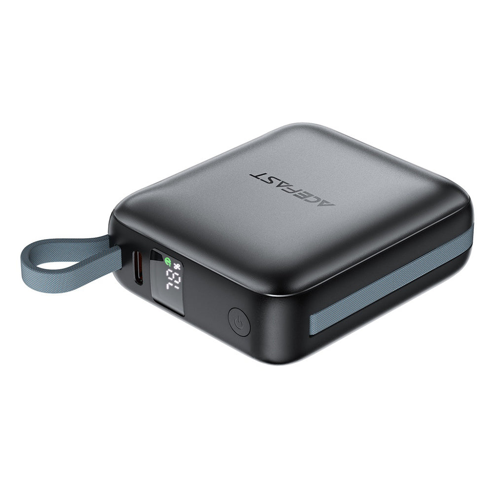 Batería Externa Acefast M23, 10000mAh, 22.5W, QC + PD, 1 x Lightning - 2 x USB-C, Gris