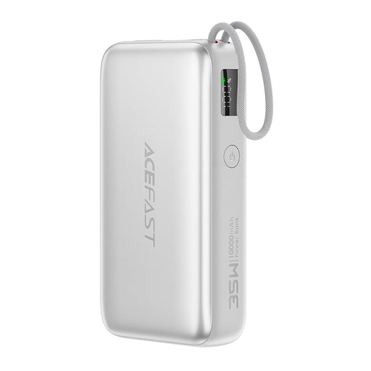 Batería Externa Acefast M32, 10000mAh, 35W, PD, 2 x USB-C, Plateada