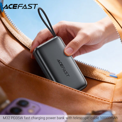 Batería Externa Acefast M32, 10000mAh, 35W, PD, 2 x USB-C, Gris