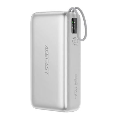 Batería Externa Acefast M34, 20000mAh, 45W, QC + PD, 1 x USB-A - 2 x USB-C, Plateada