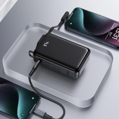 Batería Externa Acefast M4, 20000mAh, 67W, PD, 1 x USB-A - 2 x USB-C, Negra