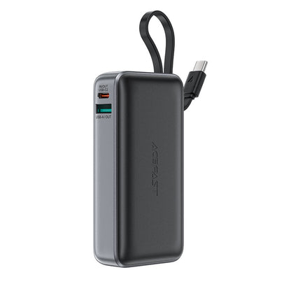 Batería Externa Acefast M7, 10000mAh, 30W, QC + PD, 1 x USB-A - 2 x USB-C, Negra
