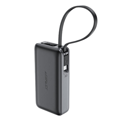 Batería Externa Acefast M7, 10000mAh, 30W, QC + PD, 1 x USB-A - 2 x USB-C, Negra