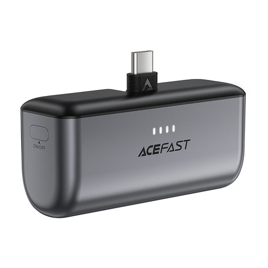 Batería Externa Acefast M9, 5000mAh, 20W, PD, 2 x USB-C, Negra