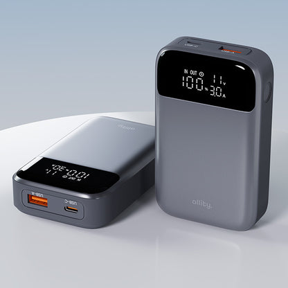 Batería Externa Allity. APB-200 PocketPower, 10000mAh, 33W, QC + PD, 1 x USB-A - 1 x USB-C, Gris