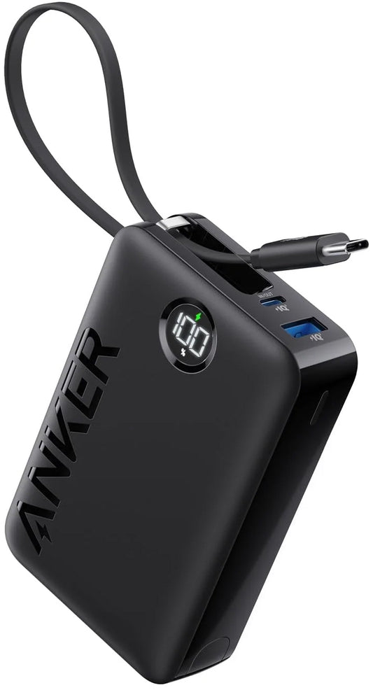 Batería externa Anker PowerCore 335, 20000mAh, 22.5W, QC + PD, 1 x USB-A - 2 x USB-C, Negro A1647G11