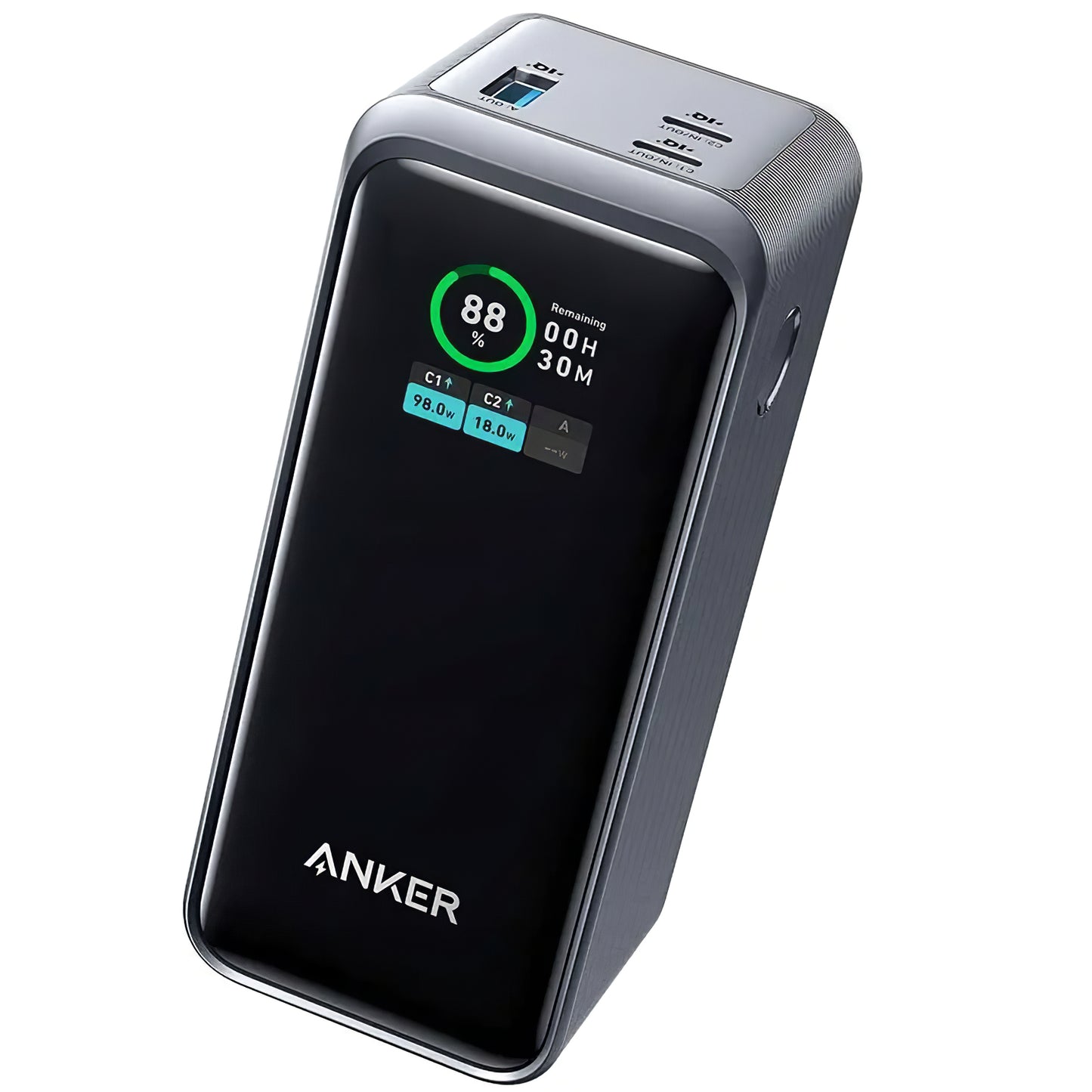 Batería Externa Anker Prime, 20000mAh, 200W, QC + PD, 1 x USB-A - 2 x USB-C, Negra, Reacondicionada A1336011