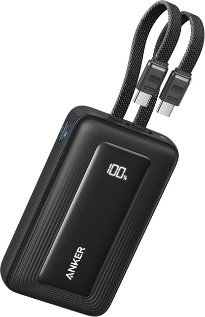 Batería Externa Anker Zolo, 10000mAh, 35W, QC + PD, 1 x USB-A - 2 x USB-C, Negra A1680H12