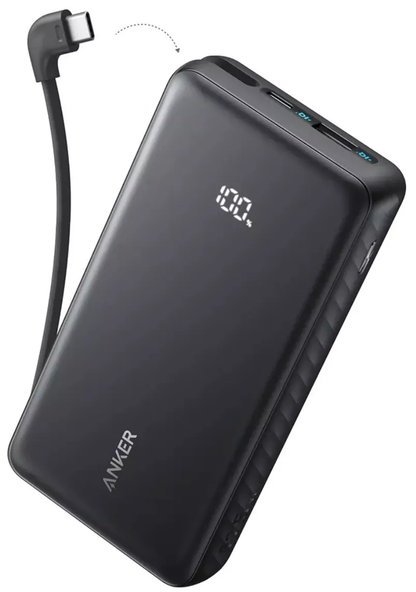 Batería Externa Anker Zolo, 20000mAh, 22.5W, QC + PD, 1 x USB-A - 2 x USB-C, Negra A110EH11