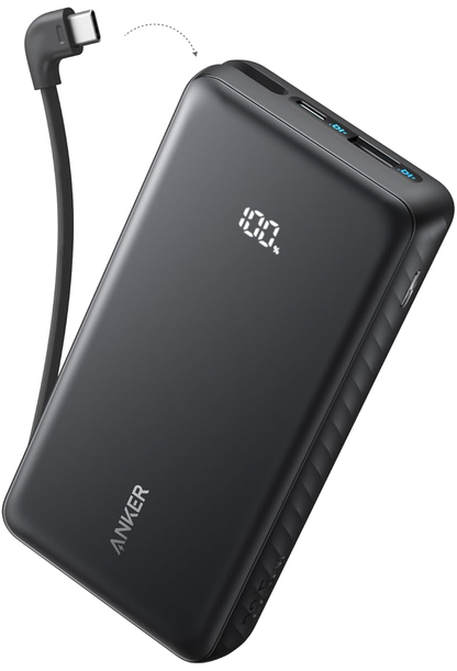 Batería Externa Anker Zolo, 10000mAh, 22.5W, QC + PD, 1 x USB-A - 2 x USB-C, Negra A110DH11