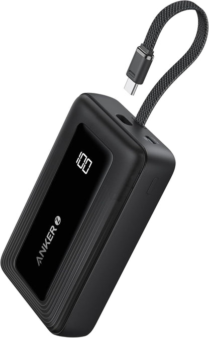 Batería Externa Anker Zolo, 20000mAh, 30W, QC + PD, 1 x USB-A - 2 x USB-C, Negra A1689011