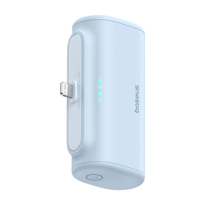 Batería Externa Baseus Compact, 5000mAh, 20W, PD, 1 x Lightning - 1 x USB-C, Azul P10068307313-00