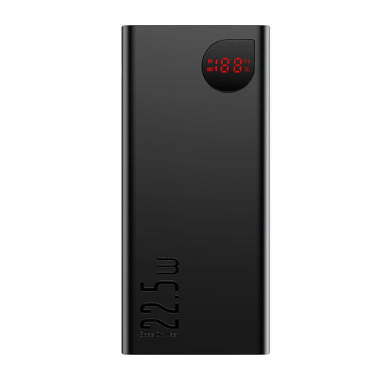 Batería Externa Baseus Adaman, 40000mAh, 22.5W, QC + PD, 1 x USB-C - 3 x USB-A, Negra