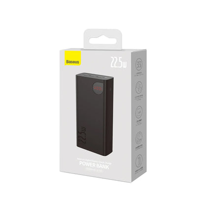 Batería Externa Baseus Adaman, 40000mAh, 22.5W, QC + PD, 1 x USB-C - 3 x USB-A, Negra
