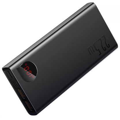 Batería Externa Baseus Adaman, 20000mAh, 22.5W, QC + PD, 1 x USB-C - 2 x USB-A, Negra PPAD070101