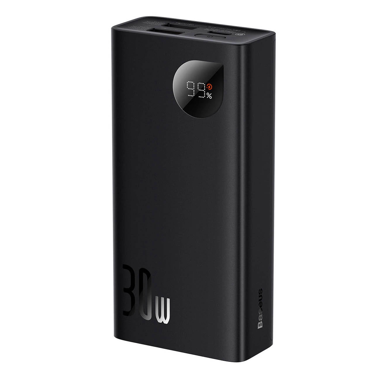 Batería externa Baseus Adaman, 20000mAh, 30W, QC + PD, 1 x USB-C - 2 x USB-A, Negro PPAD030001 PPAD030001 