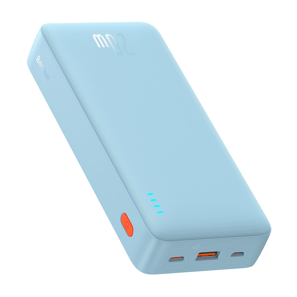 Batería Externa Baseus Airpow, 20000mAh, 20W, QC + PD, 1 x USB-A - 1 x USB-C, Azul P10022804313-00