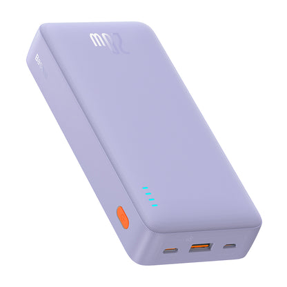 Batería Externa Baseus Airpow, 20000mAh, 20W, QC + PD, 1 x USB-A - 1 x USB-C, Morado P10022804513-00