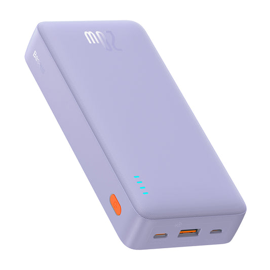 Baseus Airpow External Battery, 20000mAh, 20W, QC + PD, 1 x USB-A - 1 x USB-C, Purple P10022804513-00
