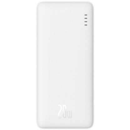 Batería Externa Baseus Airpow, 10000mAh, 20W, QC + PD, 1 x USB-A - 1 x USB-C, Blanca