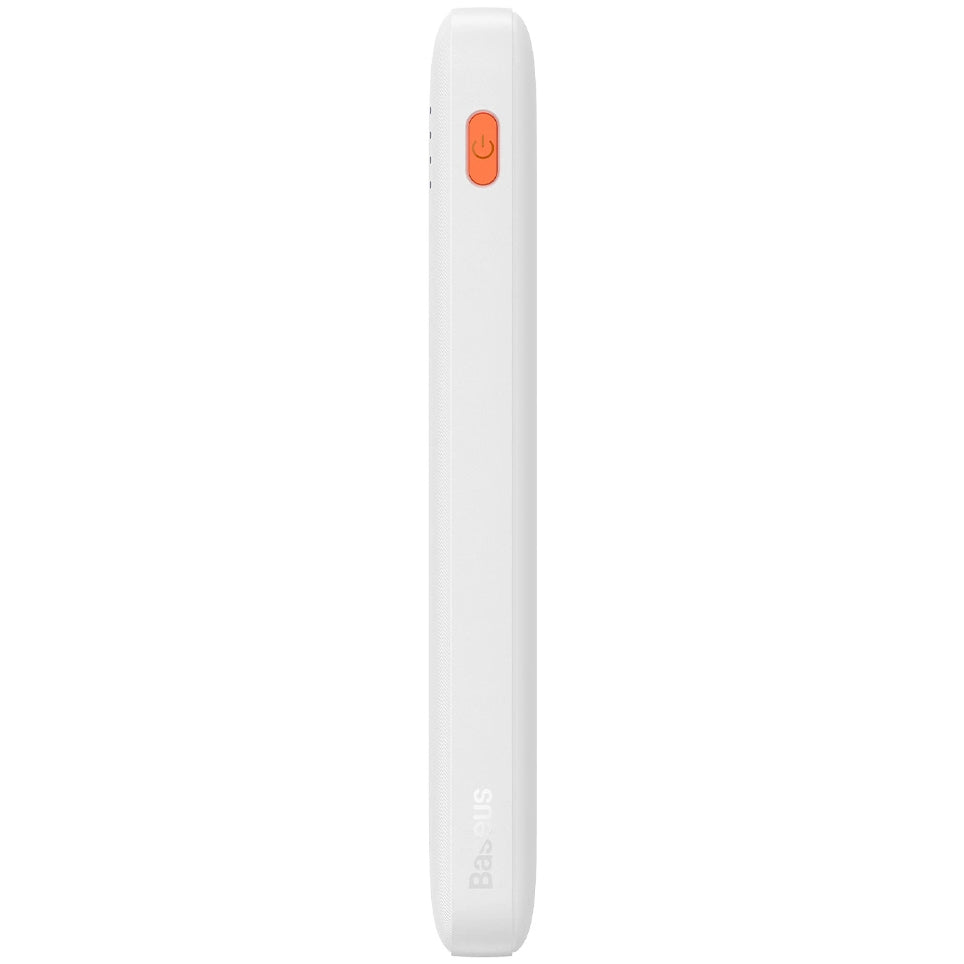 Batería Externa Baseus Airpow, 10000mAh, 20W, QC + PD, 1 x USB-A - 1 x USB-C, Blanca