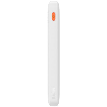 Batería Externa Baseus Airpow, 10000mAh, 20W, QC + PD, 1 x USB-A - 1 x USB-C, Blanca